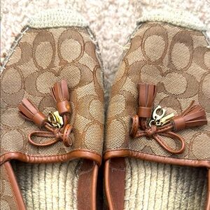 Coach Tan and Brown Monogram Espadrilles